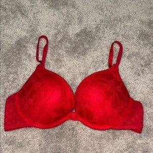 Victoria Secret Elegant Red Lace Bra 36B